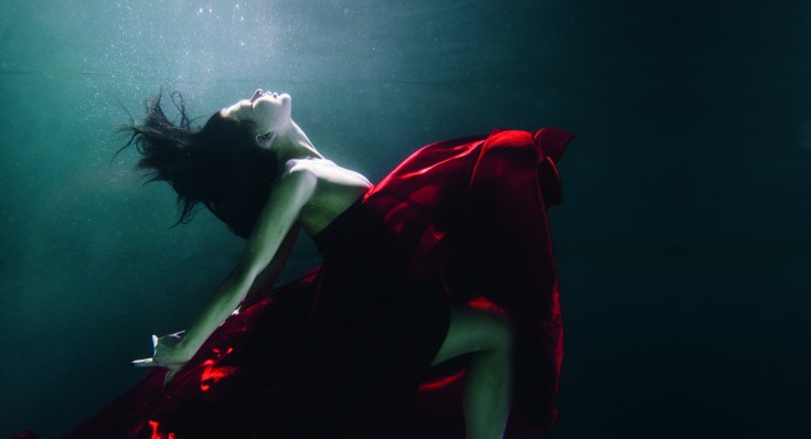 Woman underwater